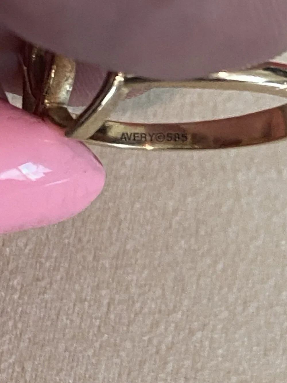 James Avery 14k Yellow Gold Two Hearts Together Ring Size 7